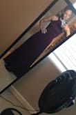 I bought this dress for a fall wedding on the East Coast. The bottom is pretty thick which was perfect for this occasion. It ended up being way more beautiful than I thought it'd be. It is a bit long. I'm 5'5" and it did drag a bit. I bought a small and was hesitant but I wanted to be able to not wear a bra and it fit PERFECTLY. - Samantha W.