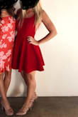 It's a wide fit but super fun for a wedding or night out. Comfortable and material is thick. Loved it! Pair it with a fun heel and it will make the dress! - Chelsea S.