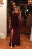 I wore this to a black tie wedding and I loved it. It fit so perfectly, I did have to get it hemmed but I always have to get gowns hemmed. I've had to order some dresses from Lulus in a medium but this runs very true to size. The material is a little stretchy too so has some give. - Kolby S.