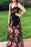 I really love this dress and it is one of my all time favorite dresses. I got it for prom and it was perfect, my best purchase on this site. It can fit a lot of sizes since the under part is stretchy, but it comes pretty low on the chest showing a lot of cleavage and it rises up pretty high so I had to keep pulling the bottom down and pulling the top up. It was made out of very nice material and very detailed work. It was a little too long and fabric around the chest was too big and kinda lose/floppy. But I got it altered to fit better. - Kendall D.