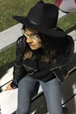 I am in love with this hat. It is everything!!! Pair it with some over-sized dark glasses and you have a great moody look. Fit for any rock star. - Lucia B.