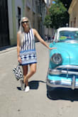 Beautiful shift dress. I initially ordered a small since these are usually baggy, but it was too tight on the hips. A medium was perfect! - Jean C.