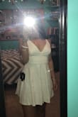 I love the dress! Although it's a lot shorter than what I thought it would be. Waist fits good, there is extra room in the bra area though so would recommend things to fill it. - Jenna K.