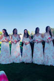 I bought 5 dressed for my bridal party and they looked simply gorgeous, the most beautiful bridesmaids! I ordered 2 smalls and 3 mediums. I usually wear x-small, but the small size fit better (it runs a little small). I strongly recommend it! - Carolina D.