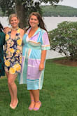 I went to a wedding in this dress. I was worried about the dropped neckline, but it sits high enough on your chest that you don't have to worry about exposure while you're dancing or moving. I got tons of compliments and the color is all-season friendly! - Victoria B.