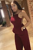 I wore this to a wedding and received compliments all night. If you're in between sizes and not hippy, get the smaller size. It was a little happy about fitting. The legs were long. I usually have a hard time finding pants that aren't high waters. - Sadie J.