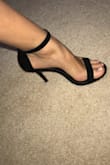 Really cute and perfect for any occasion! I absolutely love the suede material and the size of the heel. The only thing is the strap across the toes is tight, uncomfortable, but, what heels aren't uncomfortable. - Ava G.