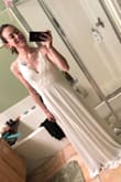 This dress is absolutely beautiful! It has such pretty lace detail on the top. It's very comfortable and fits true to size. Using this for my wedding reception dress. - Rebecca M.