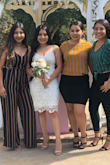 This was my civil matrimony dress and I loved it! I ordered a size small and fit me perfect. The only thing I disliked is that it is too high in the underarms so it makes your armpit fat bulge out from the front and back. Also, the material does not stretch. Overall It was a perfect dress and I also got my heels from here, they are the Loveliness Nude Ankle Strap Heel. - Celeste R.