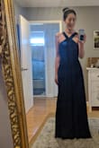 I was a little skeptical when purchasing this dress because it was so cheap and thought the material or sizing would be compromised. But I was pleasantly surprised at how perfectly it fit and flowed! The length hits the floor and a little more as I am very tall so I was ecstatic to find a beautiful and affordable bridesmaid dress. Definitely recommended to all the bridal party! - Sherrie C.
