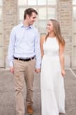 I wore this dress for my engagement photos! Beautiful!! The dress was a bit long on me because I'm short but I wore wedges and it worked out perfectly! I felt like the dress is a bit see through up top so I wore a bandeau and you couldn't see my bra as much! Love this dress and I plan to wear it again during my rehearsal! - Whitney J.