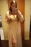This dress was perfect and exactly what I was looking for! It fit great and felt amazing all night! I wore flat sandals with it and had to hold my dress up a few times while walking which was fine but for someone who is shorter than me the dress might be a little long for you unless worn with heels. - Hannah G.