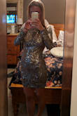 Well made, perfect length...but heavy! I was afraid I would be too warm. Perfect dress for NYE. - Raelyn K.