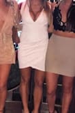 Loved this dress. Even though white can often times show flaws, this dress did not. Nice structured material made it very flattering! I wore to a club in Vegas and it was perfect! - Madeleine J.