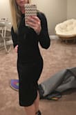 Purchased a small and a medium and the medium was a way better fit. Very classy and sexy dress. Material is thick but comfortable. Can't wait to wear it to a wedding - Laurie L.