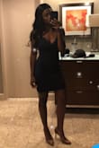 It fit like a glove. The color is a perfect navy blue. Great quality. It was thin in a good way with a little stretch. Very comfortable. Short but didn't ride up. Very classy. Perfect little blue dress! - Makayla C.
