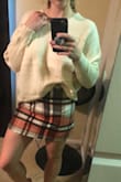 I absolutely love this sweater! Its super warm and comfy, so perfect for these upcoming winter months. The skirt in the pic is also from Lulus - Mad for Plaid Mini Skirt. - Jessica M.