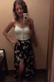 So, this tank is SO cute and I love it. The only thing I would caution future shoppers to consider is that the material is very sheer. You can see the outline of a bra, and you can even see a pasty outline sometimes too. It's still a GREAT buy, just proceed with caution on what you wear it with. - EDEN W.