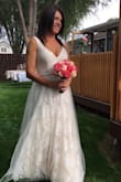 It fits perfectly up top which I was afraid of. The length was a couple of inches to long but I had a seamstress hem it, took a couple of hours. She was amazed at how well it fit. I told her to tell her clients where I got it. Lulus! - Christine G.