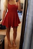 This dress is very flattering! Hugs in all the right places. I am large chested and no bra required. Great for summer but I'm excited to pair it with tall boots and stockings. It's short, flirty, and fun! Nice material! - Lauren T.