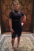 I love the fit of this dress. I wore it to a wedding and received so many compliments. The dress felt great and stayed in place while dancing. I got it in Navy and the color was just as it looked on the internet. The fabric was light and it felt great. - Jennifer M.