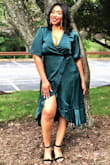 Purchased dress to wear to a wedding! The color is beautiful... the dress was a good fit but a little small around the thigh and booty area! Lol but loved the dress. - Marcella B.