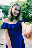 This dress was so beautiful! The length of the dress fit true to size,  but the top of the dress was a little loose.  My daughter loved it! The greatest part she said was that the fabric around the shoulders had no slip material around it to keep the fabric down. The material was a little different than I thought, but the color was true to the picture. Would definitely order it again! - Olivia S.