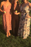 I wore it to a wedding and got a ton of compliments! I had tried on the small and the medium and honestly there wasn't much of a difference in size but I went with medium to be a little more forgiving since I knew I'd be eating good that night. I'm impressed by thickness of material. V in the front wasn't too low either. Only downside is the legs are long enough for a 6' person to wear... had to have my mom take up the hem about three inches and I'm 5'7"! Overall a great purchase! Very classy and sexy :) - Melissa K.