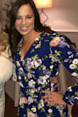 I bought this dress in an x-small.  I generally run as an x-small to a small depending on the brand.  I'm really glad that I bought this dress in this particular style. I received  many compliments on it! This is my first purchase ever from lulus. I bought this dress for an October wedding outside. It was perfect! The crossover at the chest is pretty revealing but I found that putting a small stitch along the thread line was really easy to do to keep it from being super revealing. - Cali H.