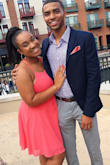 Was a little scared because I gained 50 pounds since my last homecoming, but I ordered a medium and it fit nicely. Color was beautiful and didn't really squeeze me too tight in the areas I'm insecure about. The chest area was a little hard to work with because my chest is on the larger side but I kinda made it work. Wouldn't change a thing. - Aliya J.