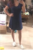 This is a perfect dress to just leave the house with. It's so comfy, it's a little long but at the same time, I am super short. The material is perfect and feels great. This is my favorite to go out in the day. - Karina N.