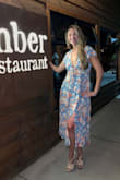 Love the flowy floral look of this dress. The material is so soft and comfy. It does show off the chest area a bit but, I wore a bralette and tied it up tight and it was fine. Love love love!!! - Jasmine L.
