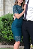 This dress was perfect for a wedding! It received many compliments and the color would be gorgeous on any skin tone. It hugs your curves with enough stretch to still breathe. - Kelsey R.