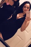 Must have little black dress in your wardrobe. Very versatile, simple and elegant. Very comfortable and hugs your body in all the right places. The "V" in the front is a little low but can be fixed with a quick safety pin. Nice material! - Priscila G.