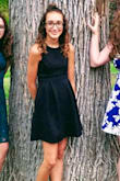 I bought this dress for my daughters homecoming. It fit perfect on her and it looked great. A perfect little black dress. - Gina Q.