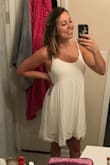 I feel like this dress was made of quality fabric and has enough weight to it so that you don't end up in a Marilyn Monroe pose. I ordered a medium and it was a little large, but kept it because I knew that one wash and dry would probably have it down to the size I wanted it to be. - Sarah M.