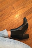 If you are looking for the classic black pair of booties, THESE ARE PERFECT! Super comfortable and low cut socks do not show when you look down (something that usually bothers me). The opening is wide enough to get them on and off easily which is good since there is no zipper. For sure recommend! - Jackie R.