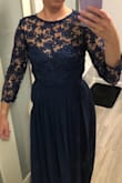 Waist and length fit as expected. And the color and back were beautiful!
But the lace...yuck! It was way too thick!!! Would've been MUCH prettier with a more delicate lace. I felt like I was wearing a giant doily! - Amanda H.