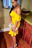 I love it...so many compliments. Dress, purse, earrings and necklace all from Lulus! I hope you love it...I sure do! - Luwanna J.