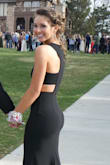 Fell in love the moment I opened the package. Exactly what I was looking to wear to prom. Material was a great weight and loved the cutouts on the side. Will be able to wear over and over. Classy and beautiful! - Lori C.