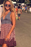 This dress is so comfortable and cute! I love the adjustable ties in the back so it can be as loose or as tight as you want it. Great dress for a day date. :) - Alyssa G.