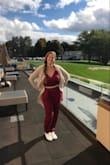 There are very few rompers and jumpsuits that have worked on me and this was such a pleasant surprise! I absolutely love this jumpsuit!!! I wore it to a fall wedding and was so comfortable and happy with how I looked. I did wear a bra but I think I could get away without wearing one or maybe just a bandeau. I would highly recommend this jumpsuit, even for busty gals! - Bailey M.