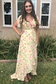 I love this dress, it's so beautiful. But since it's a wrap dress it is a bit confusing to put on. I also struggled a bit with the chest part because it has a lot of room. I am a 32DD and have never struggled with a top being too big, but I just safety pinned it to make sure it stayed. - Victoria G.