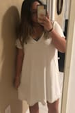 The dress fit so perfectly, I was in desperate need of a classic white dress! I appreciate the size chart, it is so helpful, I usually am a medium in dresses, but I always refer to size charts when shopping online, this one was definitely accurate! Feels so nice & breathable & a classy V-neck cut shows off enough chest! Everything I expected. - Sofia S.