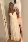 This dress was exactly what I was hoping for! I was looking for a casual comfortable beachy dress to wear to my wedding beach bonfire after party. I had to get the bottom hemmed and straps shortened but otherwise this worked perfectly. I got so many compliments and I loved this dress ALMOST as much as my ceremony/reception dress, for a fraction of the cost. - Courtney L.