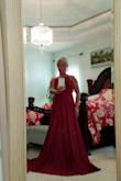Love this dress, it fits me just right, except for the length, which I'm going to have it have it taken a few inches off. The lining is bit too heavy for dress. All in all it's a very nice dress. I can't wait to wear it for our cruise next month for my formal birthday dinner. - Anita N.