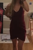 The plum purple color is gorgeous, but a little more maroon than purple. Fits very well and true to size, but straps run a bit long. - Emma W.