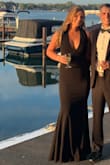Material is super nice and form fitting without being tight or constricting at all. I was worried about the dress being too low cut but it was very tasteful. - Lauren W.