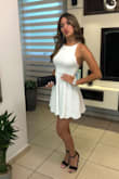 This dress is beautiful and fit perfect. - Janice M.