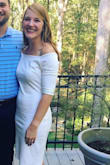 I ordered this for my Bridal Shower and it was a hit. Everyone loved it and I got a lot of compliments on it! It does hug your curves, but is still classy. I am already looking forward to wearing it again. Also, a huge win is that the sleeves stay in place on your shoulders. - Danielle S.